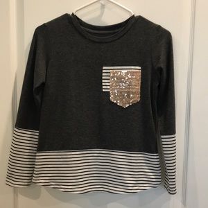Girls long sleeved knit top
